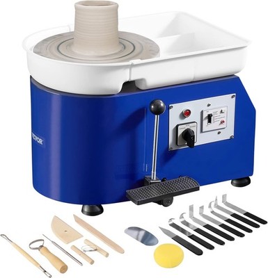 11Inch Pottery Wheel, 350W Ceramic Wheel Forming Machine, Adjustable 60-300RPM S