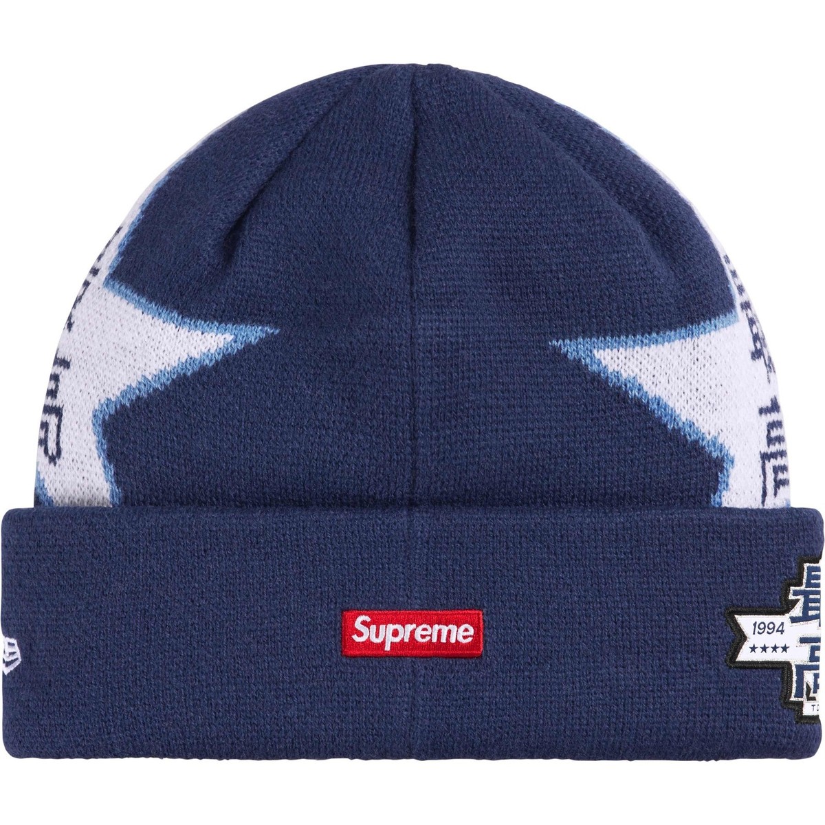 Supreme New Era® Stars Beanie Stripe Black Lavender Navy 4colors