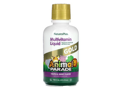 NaturesPlus, Animal Parade Gold Multivitamin flüssig, tropische Beere, 473,18 ml