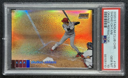 SHOHEI OHTANI PSA 10 2020 TOPPS STADIUM CLUB CHROME #145 ORANGE REFRACTOR 21/25