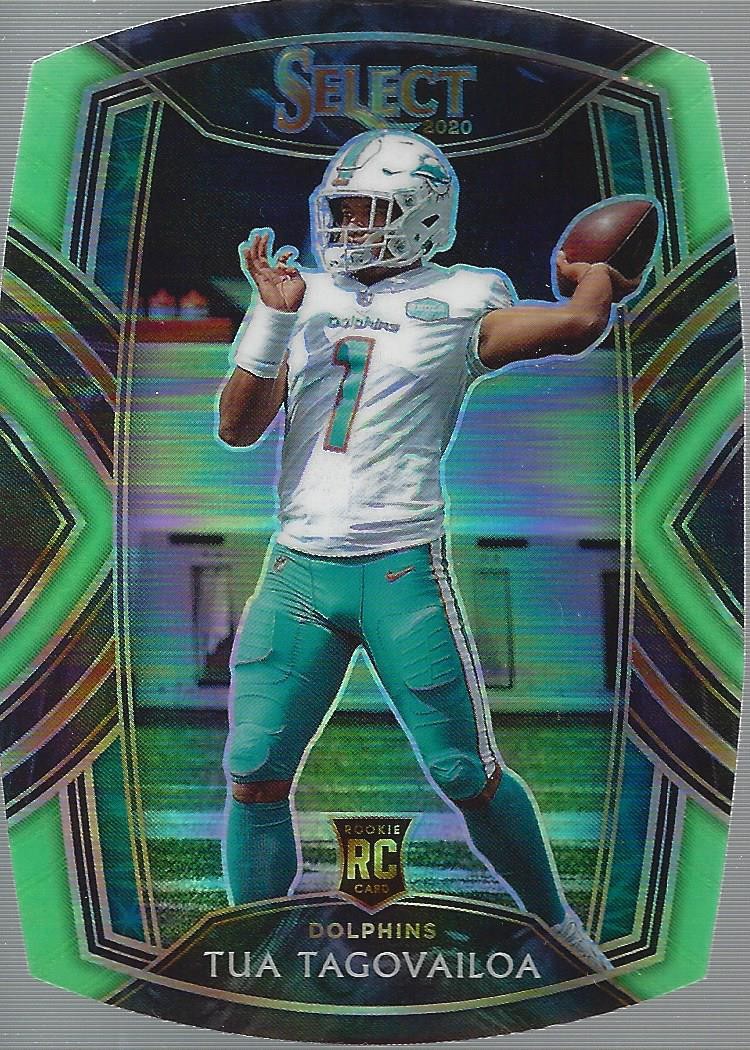 2020 Select Prizm Neon Green Die Cut #245 Tua Tagovailoa - FB