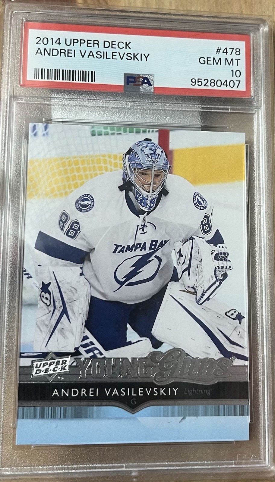 2014 Upper Deck Young Guns Andrei Vasilevskiy #478 ROOKIE Card PSA 10 Lightning