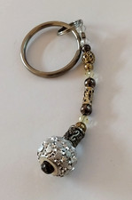 Metallic Beaded Strand Keyring