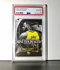 LeBron James 2024 Topps Now #10 All-Time Leader Minutes Played PSA 10 Gem Mint