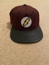DC Comics The Flash Snapback Hat Men Red Black Baseball Cap Super Hero One Size