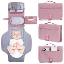 Portable Diaper Changing Pad Waterproof Travel Baby Changing Mat with Large Wet