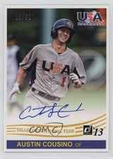 2013 Panini USA Baseball Box Set Classic Design 13/50 Austin Cousino #8 Auto 0a7