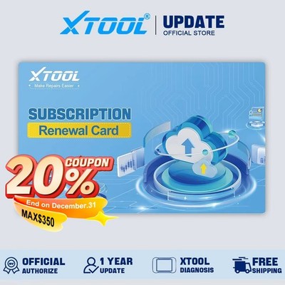 XTOOL Software Subscription Upgrade Card- 1 Year For D7/D8/D9/X100/IP all XTOOL
