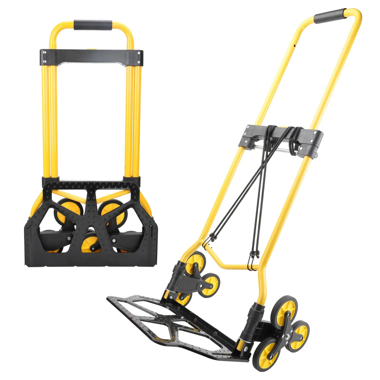 Alloy Steel Folding Trolley on Wheels, 50kg Heavy Duty Sack Truck, 110cm