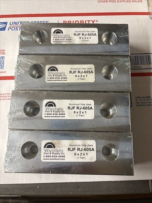 6 x 2 x 1 Aluminum Soft Jaws for 6'' Kurt Vises RJF RJ-705A Western Tool Supply