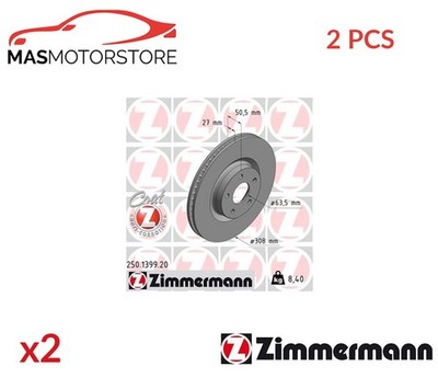 BREMSSCHEIBEN SATZ PAAR VORNE ZIMMERMANN 250139920 2PCS P FÜR FORD FOCUS IV