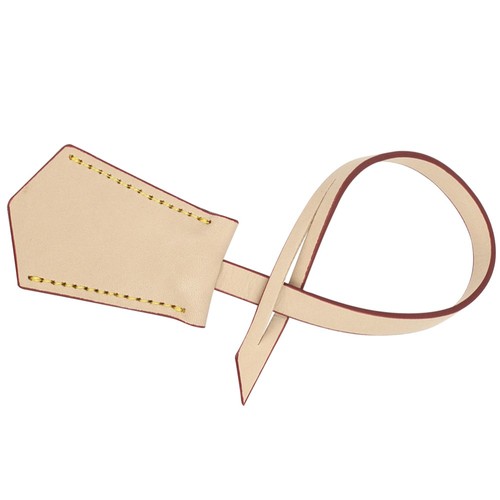 Étiquette à Bagages En Cuir Bruce Bolt, Membre Fondateur, Taille L, Beige, Neuve