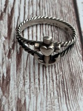James Avery Retired Faith, Hope & Love Twisted Rope, Anchor Heart 925 Sz 10.