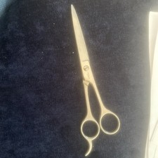 vtg Marked Sammon Hot Drop Forged Steel Italy Barber's Scissors 7 3/16"