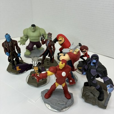 Disney Infinity 1-2.0 Figure Lot of 9 Marvel Super Heroes Hulk Iron Man Thor ext