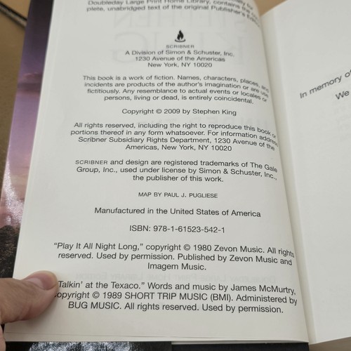 Under the Dome Large Print Edition by Stephen King - 2009 Hardcover - Picture 6 of 6