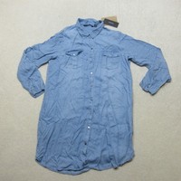 VERO MODA Women's Light Blue Denim Shirt Dress Size XL