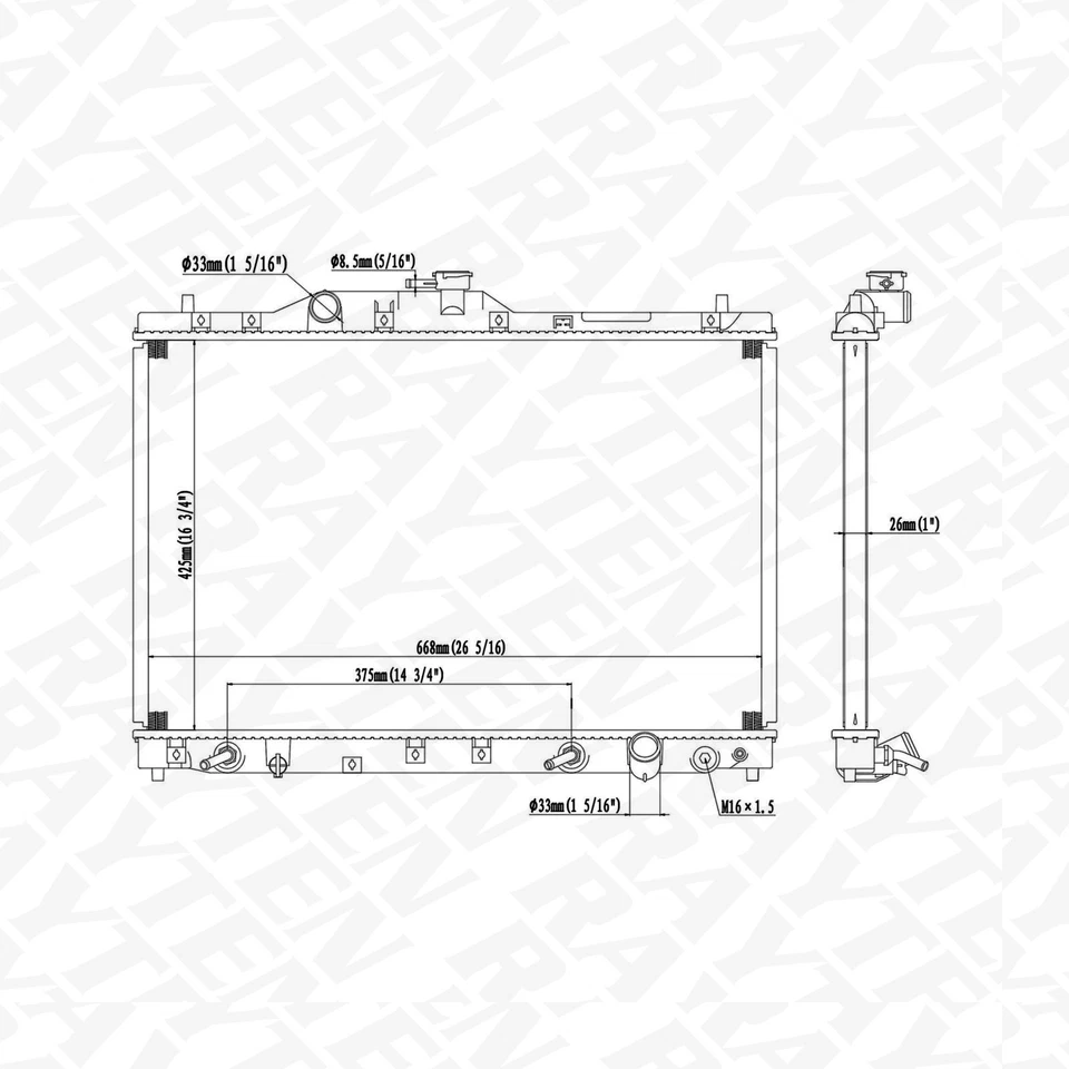 1278 Aluminum Radiator for 1991-1995 Acura Legend 3.2L 19010PY3901 19010PY3A02 Foto 2 de 4
