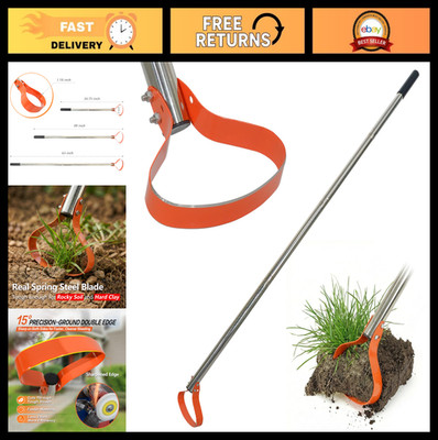 63'' Adjustable Weed Remover Tool - Sharp Spring Steel Hoe for Flower Beds & Yard