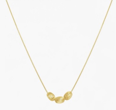Dean Davidson Mini Trancoso Necklace 22k Gold Plated Brushed Gold New With Tags