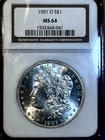 1901  O   MORGAN DOLLAR  NGC  CH BU++ PRISTINE, LUSTROUS  OLD HOLDER