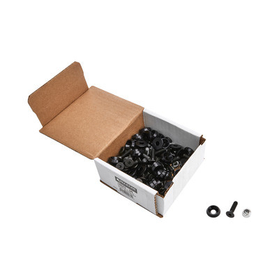 Allstar ALL18629-50 Set of 50 1/4In Black Steel Countersunk Bolts with 3/4In Washers