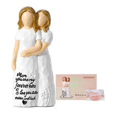 Mom Birthday Gifts for Mom from Daughter, Mother Daughter Hand-Painted Resin ...