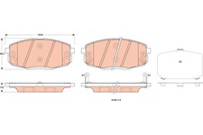 Nuovo set pastiglie freno, freno a disco per KIA:K3 II,FORTE5 II,FORTE5 III,K3 KOUP III