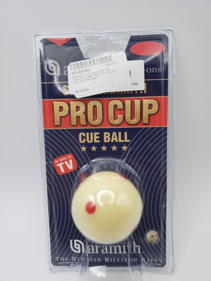Super Aramith Pro-Cup Pool Cue Ball 2 1/4'' 6 Red Dot in a Blister Billiard Sport