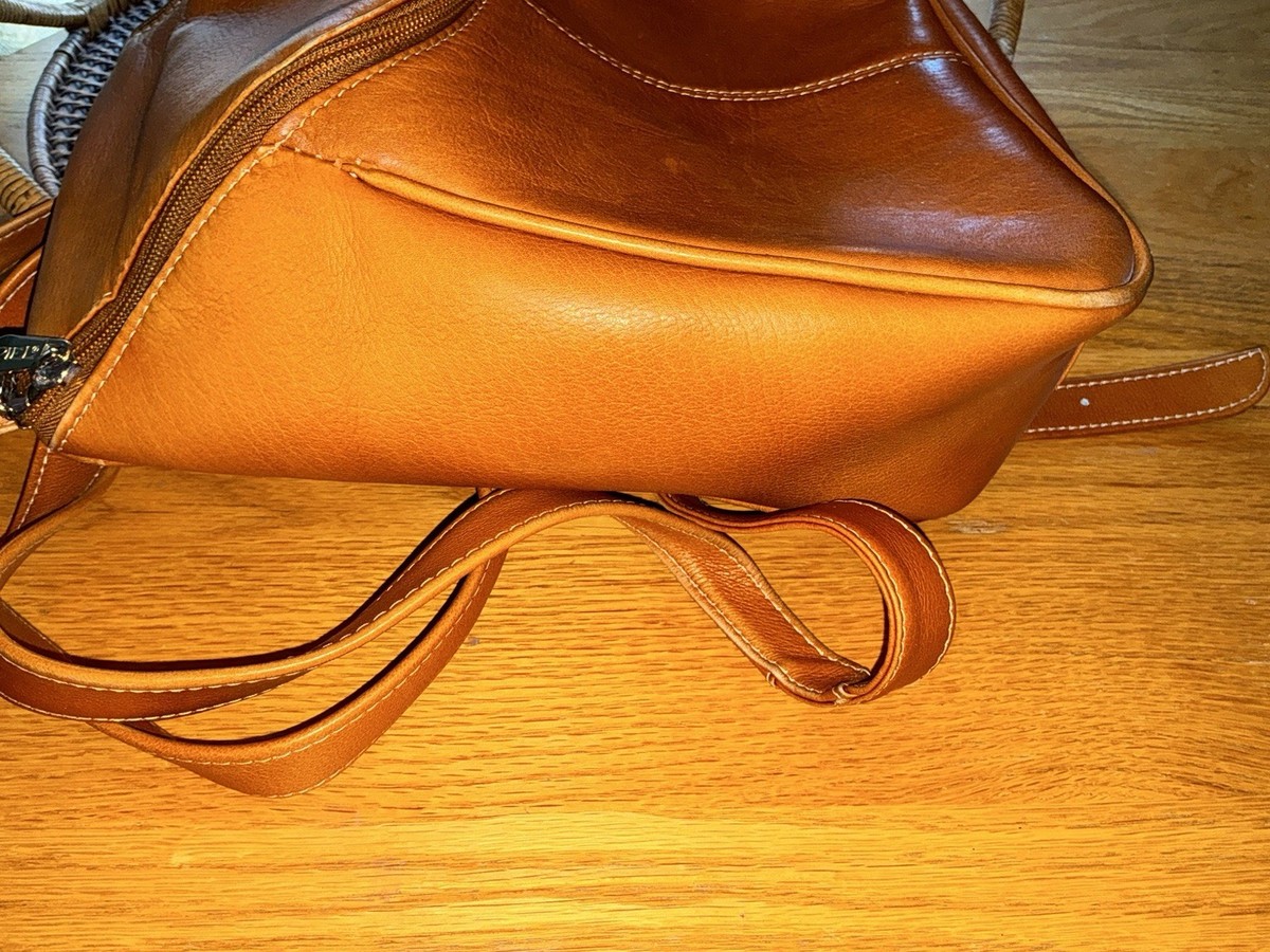 Piel Leather Camel Backpack Bag View 3
