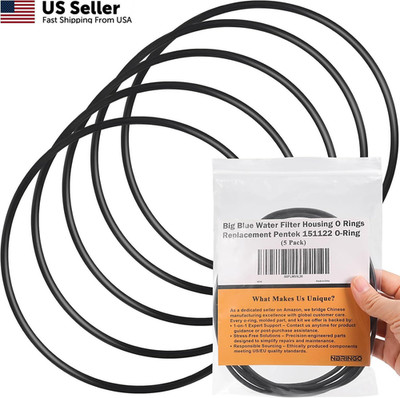 5-Pack Big Blue Water Filter Housing O-Ring - Replacement Pentek 151122...