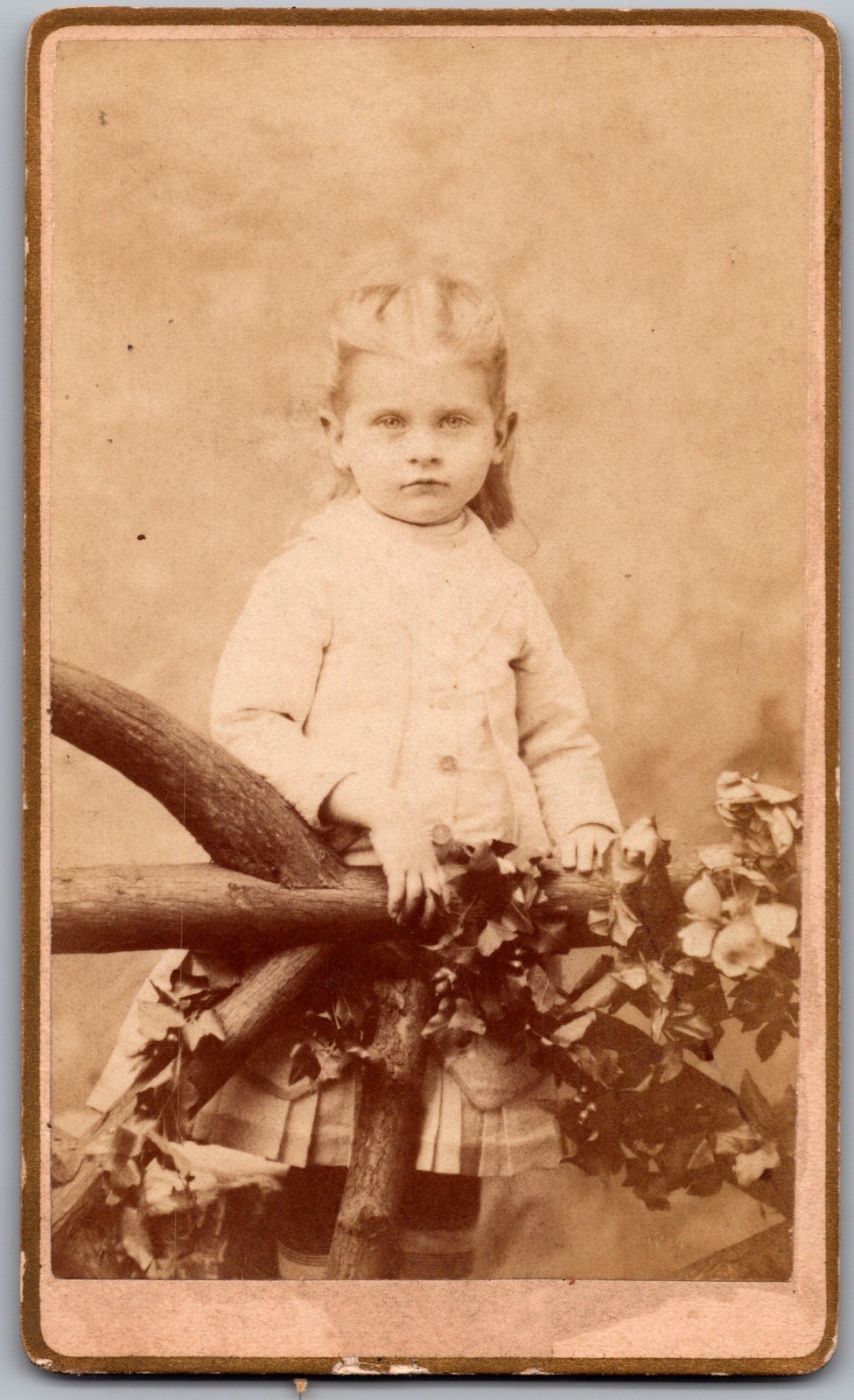 Antique CDV Circa 1880s Hanmer Young Cute Girl Rochester New York