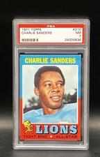 Charlie Sanders 1971 Topps RC #210 PSA 7 HOF Detroit Lions Rookie Football Card!. rookie card picture