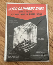 20-Pc Garment Bags Extra Heavy 12 Suit and 8 Dress Bags