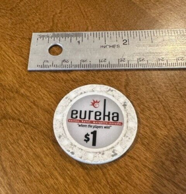 Eureka Casino Hotel Resort $1 One Dollar Poker Chip Gaming Token Mesquite Nevada