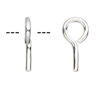 50 Sterling Silver Upeyes 4mm with Open Loop & Anti-Tarnish Coating 