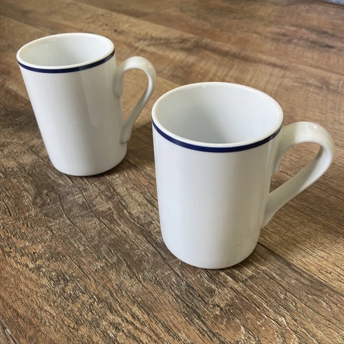 Dansk | Bistro ‘Christianshavn’ Blue Stripe 9 oz Mug Cup Coffee Tea In New Cond