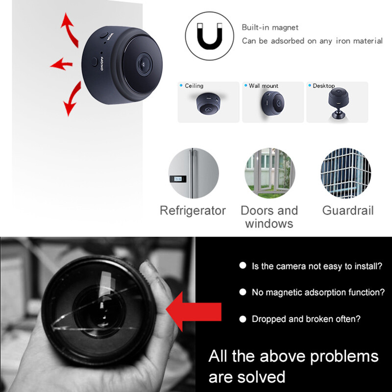 1080P Wireless WiFi CCTV Indoor MINI IP Camera Home Security Spy Hidden