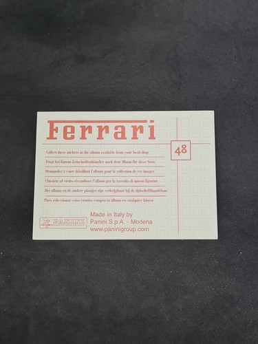 (Z4) IMAGE PANINI AUTOCOLLANT STICKER FERRARI AUTO AUTOMOBILE 48 - Imagen 4 de 4