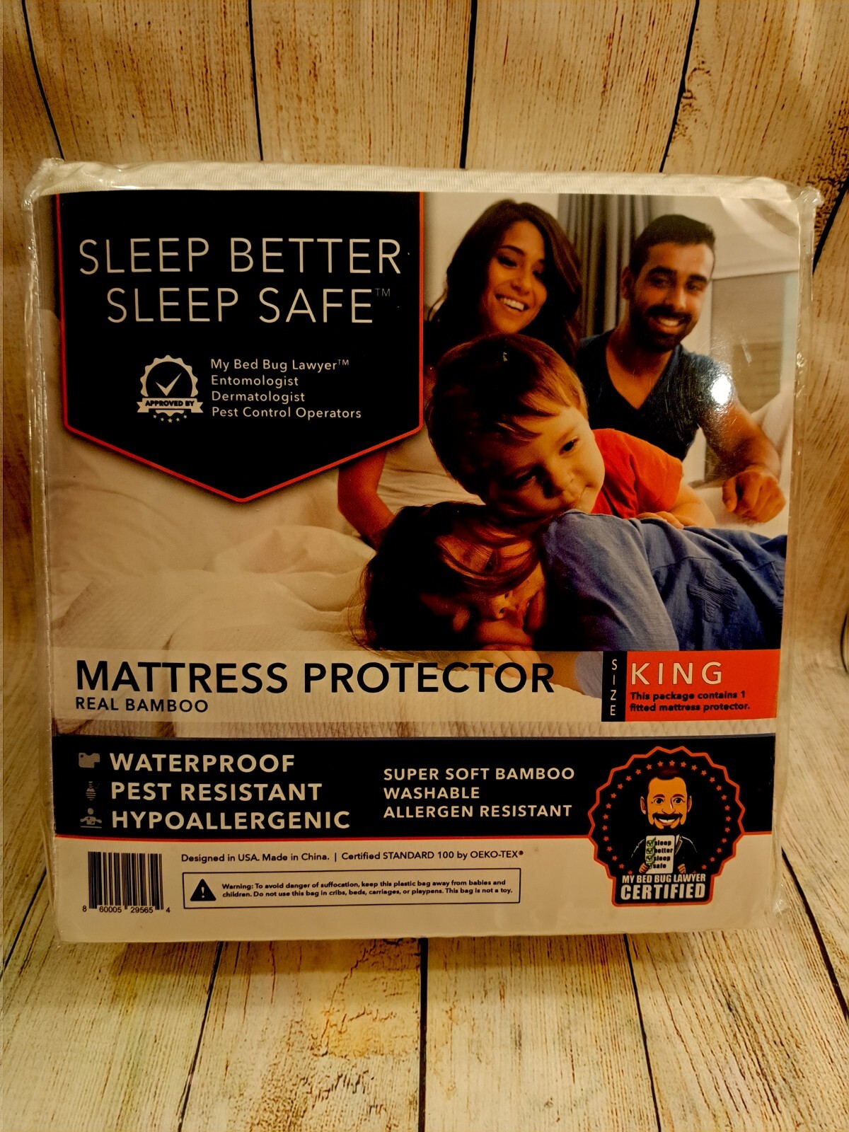 Bamboo Blend King Size Waterproof Hypoallergenic Mattress Protector-image