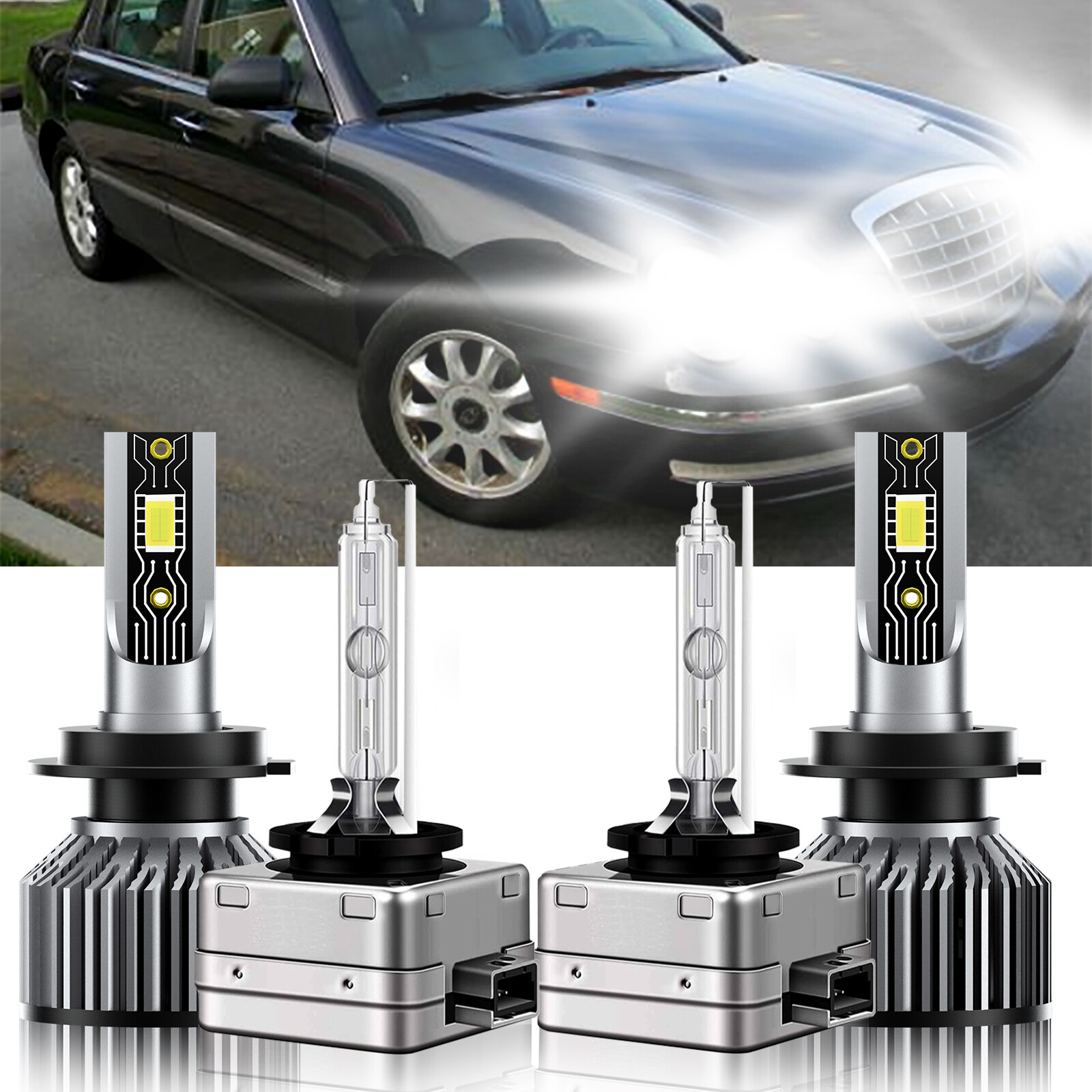 For Kia Amanti 2007-2009 H7+D1S LED HID Headlight Bulbs High Low Beam 6500K