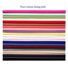 1Yard 148cm Plain Cotton Fabric Lining Combed 60s Thin Cotton Gauze Material