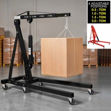2 Ton Hydraulic Folding Engine Crane Hoist Lift Stand Lifting Garage Workshop UK