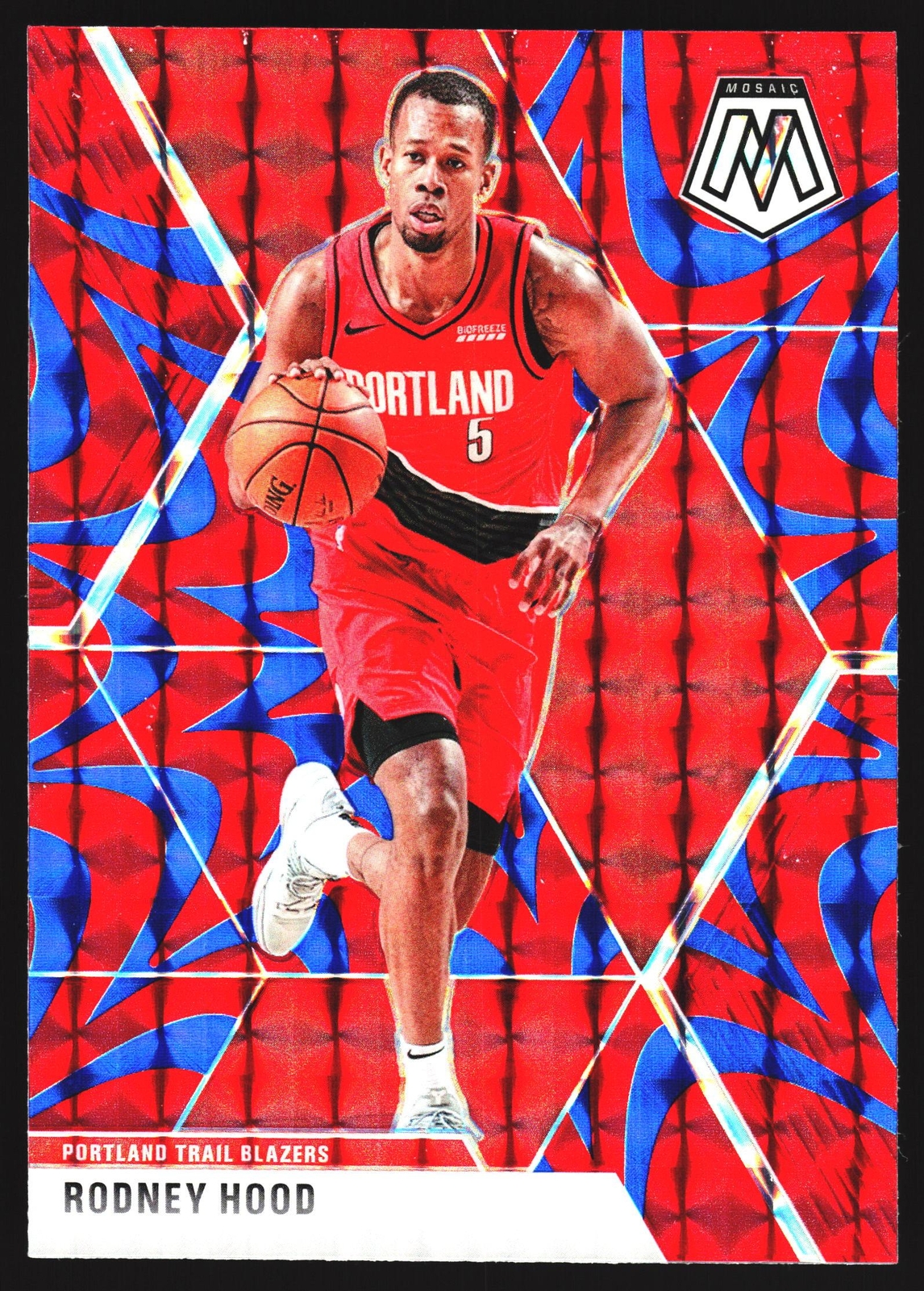 2019-20 Panini Mosaic Red Prizm Rodney Hood Portland Trail Blazers