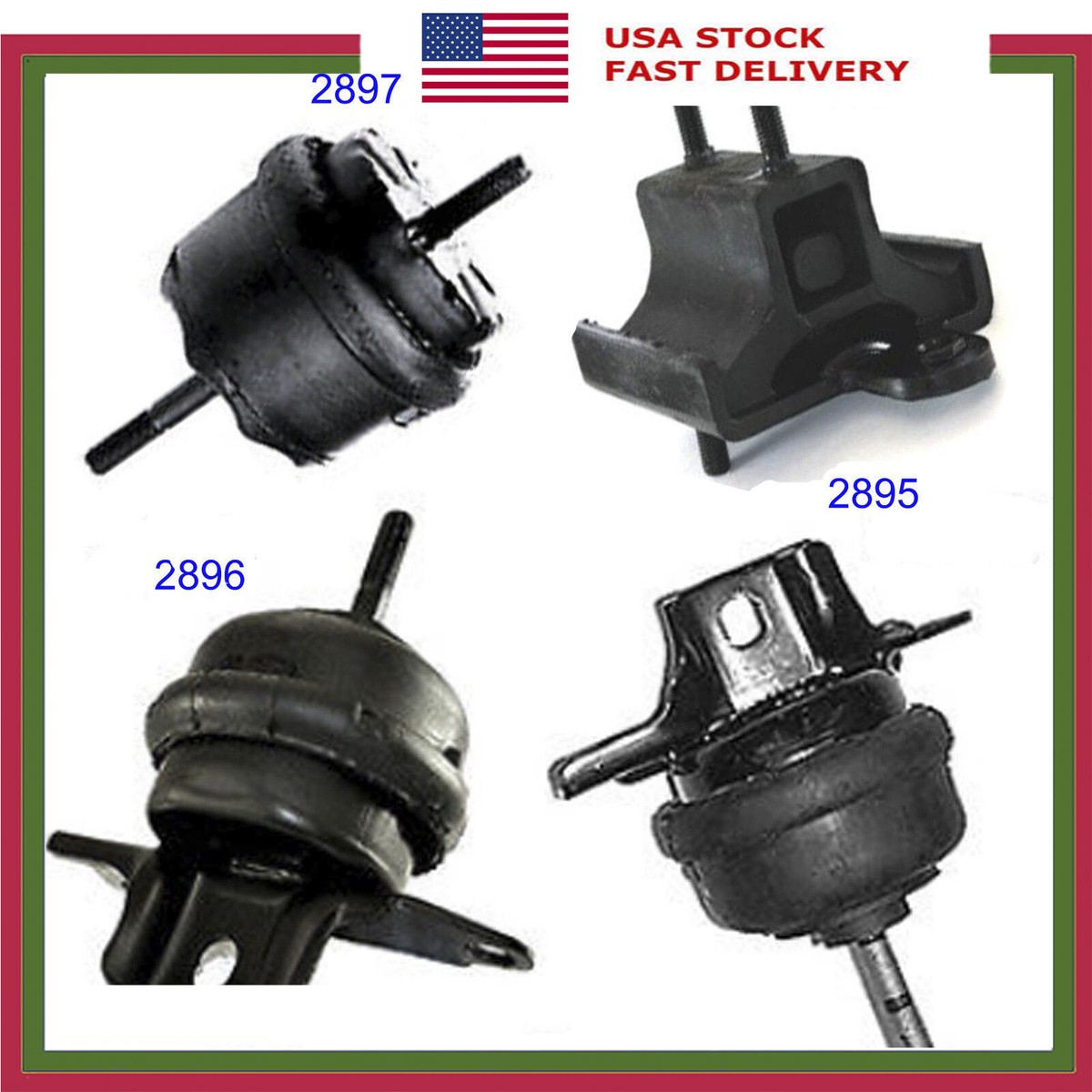 For 00-05 Lesabre Pontiac Bonneville 3.8L Motor & Trans. Mount Set 