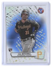 2023 Topps Pristine Cal Mitchell BLUE REFRACTOR PARALLEL 64/75 #75 Pirates RC