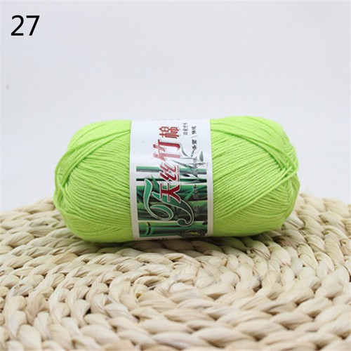 50g Bamboo Cotton Weave Yarn Ball Soft Baby DIY Thread Knitting Crochet lot 6ply - Picture 30 of 48