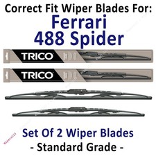 Wiper Blades 2-Pk Standard Wiper Blades fits 2016+ Ferrari 488 Spider 30260/200