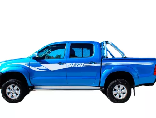 Custom Graphic Side Door Car Sticker For Toyota Hilux 4X4 Trunk Stripe Decals - Picture 3 of 7