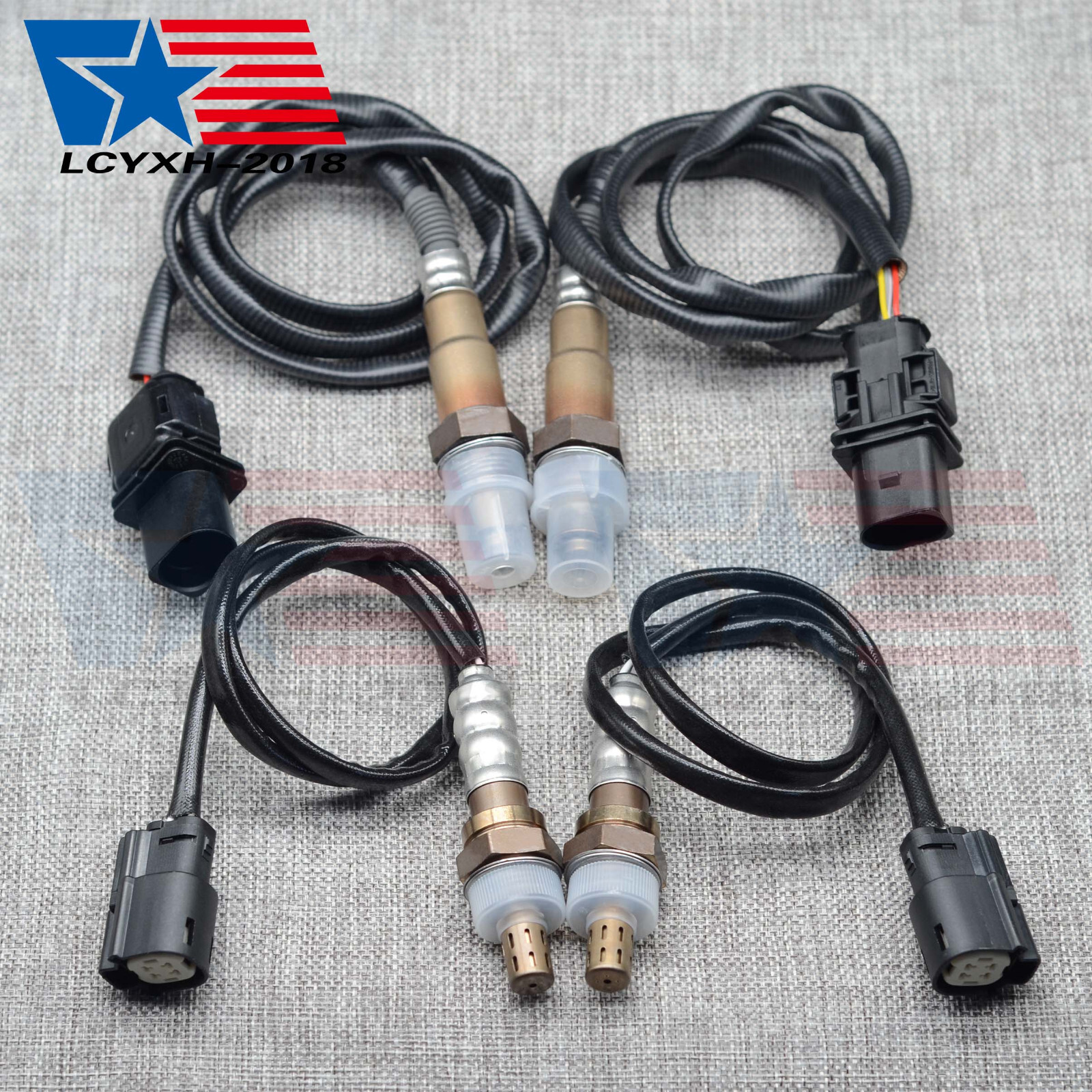 4x Upstream+Downstream O2 Oxygen Sensor Set Fits 2013-2015 Ford Explorer 3.5L